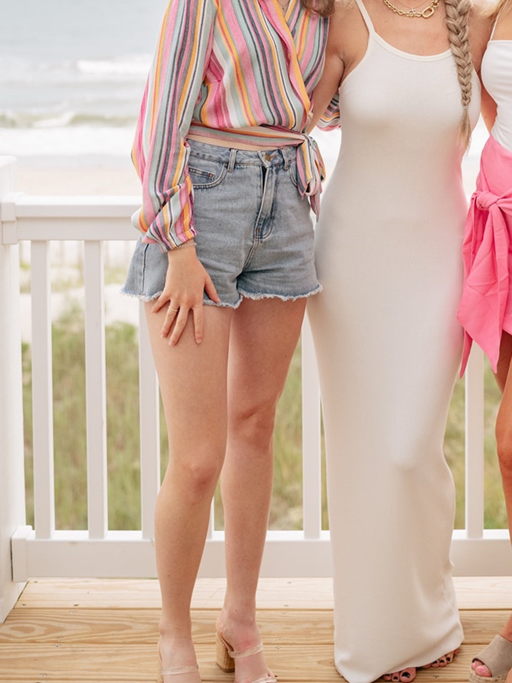 Lush Pink striped top, size small